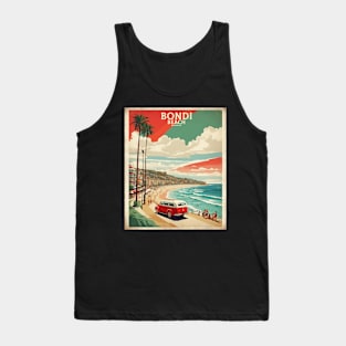 Bondi Beach Australia Vintage Travel Poster Tank Top